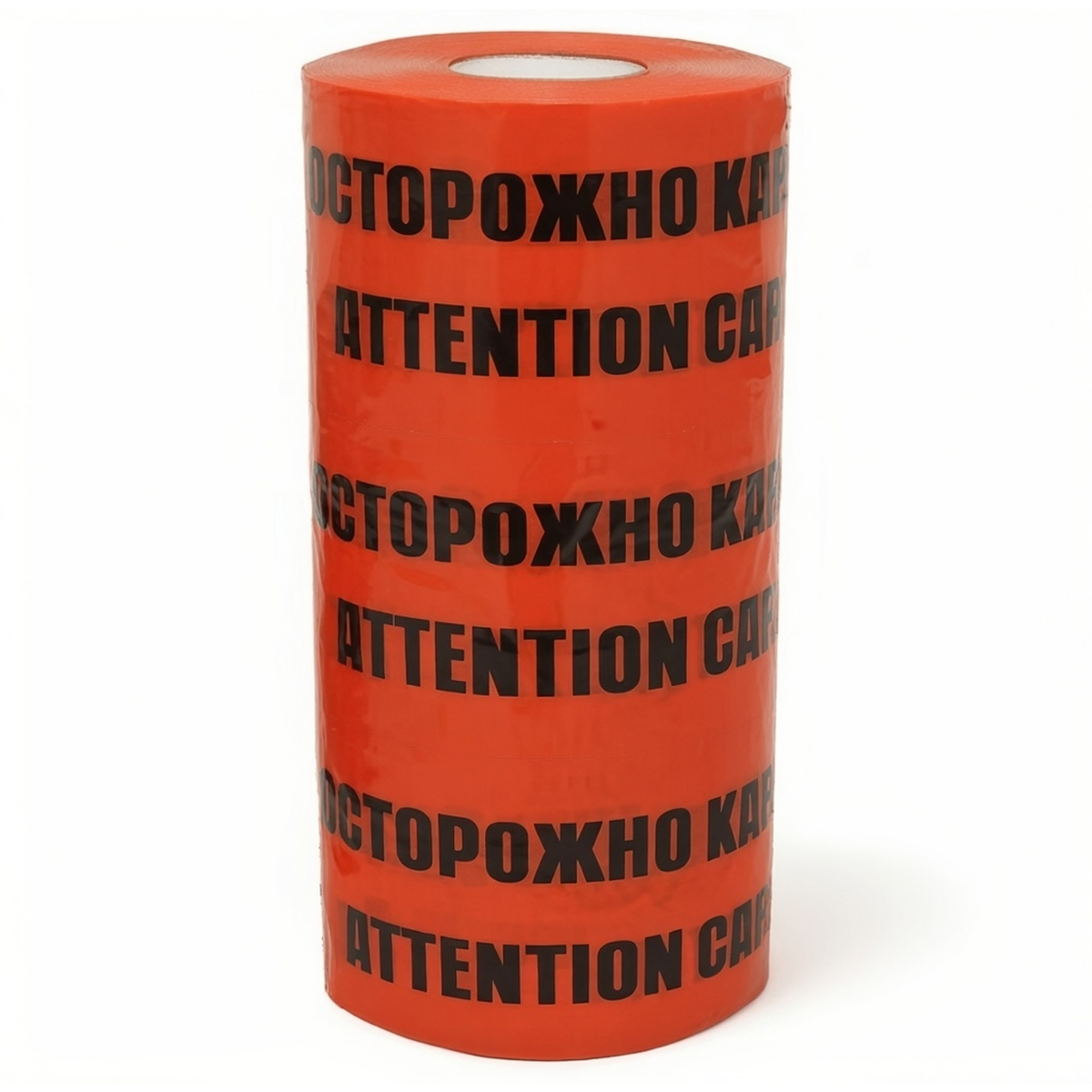 Лента сигнальная ЛСЭ 600 мм «Осторожно кабель», красная, рулон 100 м